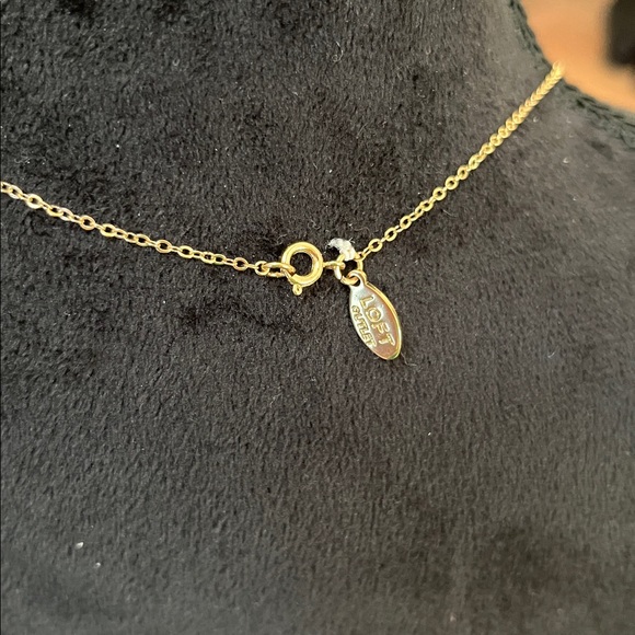 Loft jasper, goldtone, rhinestone long necklace - Picture 2 of 3